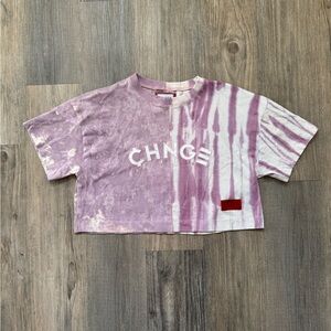 CHNGE Heavyweight Cropped T-Shirt, Women’s Small, Pink/Purple
